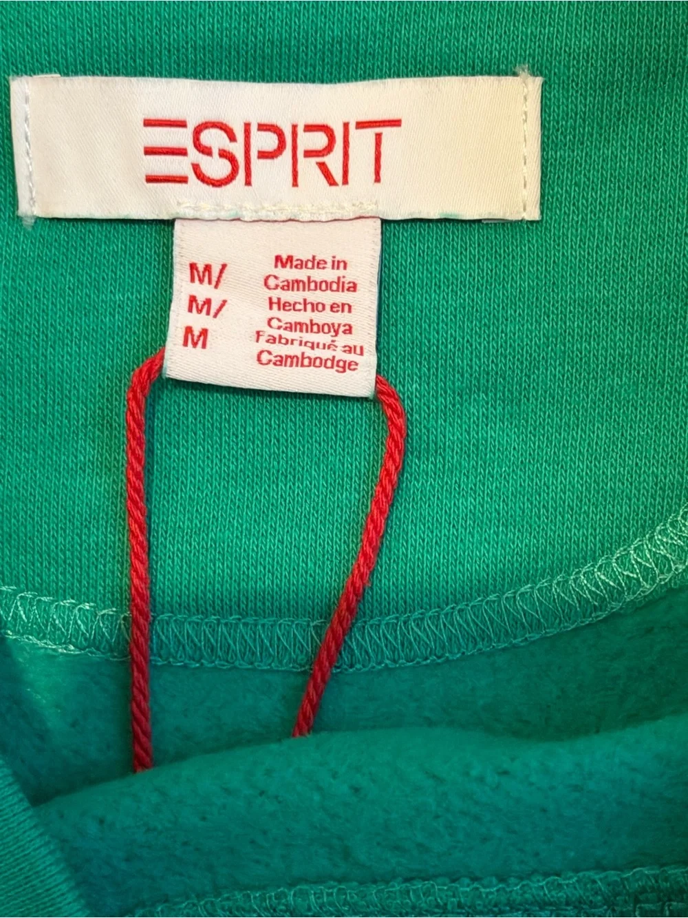 Esprit Green Crewneck Sweatshirt Retro Logo NWT Size Medium 80s Style - Picture 4 of 5